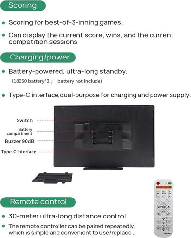 LED Digital Scoreboard Electronic Digital Scoreboards Remote with Remote Control, for Basketball Table Tennis Baseball Soccer Volleyball in Kuwait