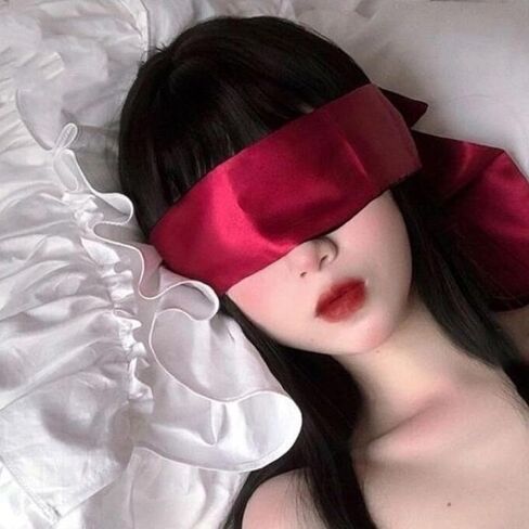 2 Pieces of Satin Sleep Eye Masks satins Sleep Facial Masks Silk Female Eye mask, Suitable for Sleep Soft Satin Eye mask, Comfortable and Adjustable, Suitable for Valentine's Day Gift (Dark red) in Saudi Arabia