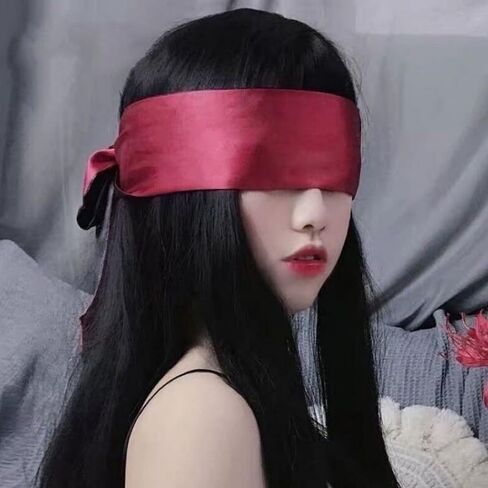 2 Pieces of Satin Sleep Eye Masks satins Sleep Facial Masks Silk Female Eye mask, Suitable for Sleep Soft Satin Eye mask, Comfortable and Adjustable, Suitable for Valentine's Day Gift (Dark red) in Saudi Arabia