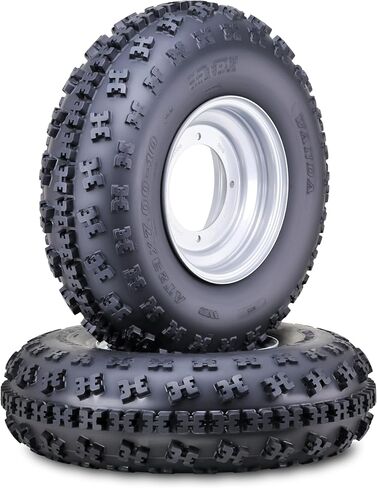 WANDA 23X7-10 ATV Tire Wheel Assmbly 23X7X10 with 4x156mm PCD 2+3 offset Silver Wheel Rim 10063,SET 2 in Saudi Arabia