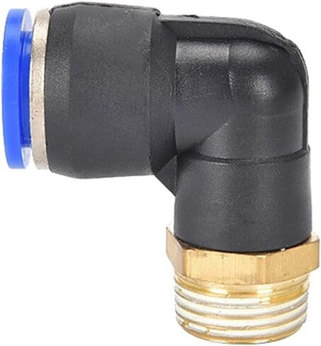 PL Copper Hose Pneumatic Quick Connector 90 Degree L-shaped Right Angle PC4-M5 8-02 12-04 1Pcs(PL14-03) in Saudi Arabia