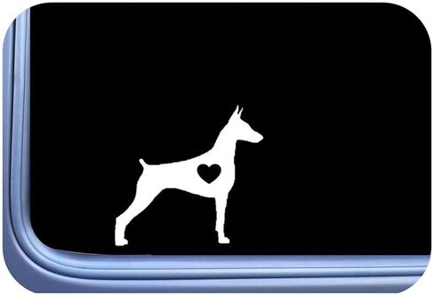 Doberman Little Heart L402 Sticker 6 inch Pinscher Dog Decal in Saudi Arabia