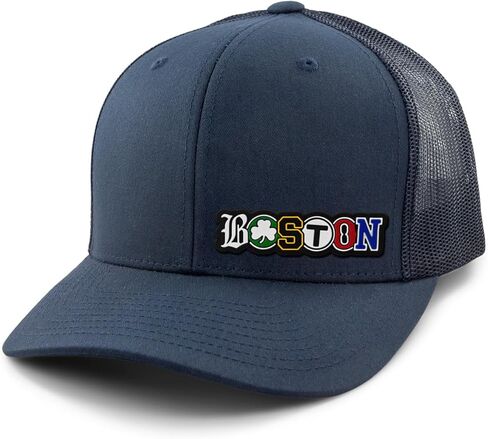 Chowdaheadz Boston Townie Pride Classic Snapback Trucker Hat – Unisex Adjustable Mesh Cap, Charcoal, One Size Fits All in Saudi Arabia