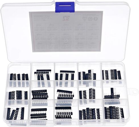 75 قطعة 15 أنواع شبكة المقاوم مجموعة متنوعة 1 x 9pin 101 221 471 681 102 222 472 682 103 153 203 273 473 683 104 مع صندوق in Kuwait