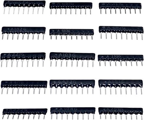 75 قطعة 15 أنواع شبكة المقاوم مجموعة متنوعة 1 x 9pin 101 221 471 681 102 222 472 682 103 153 203 273 473 683 104 مع صندوق in Kuwait