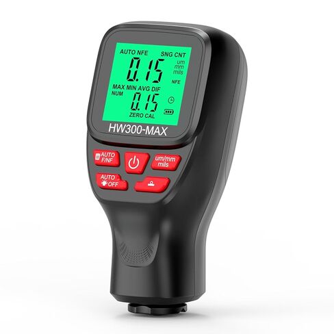 Thickness Industrial, 0-2000UM Paint Thickness, LCD Coating Thickness Meter, 3 Probe Modes, 3 Units Switching, for Steel, Metals, Plastic, Glass, PVC in Saudi Arabia