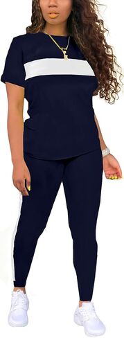 مجموعات تمارين Bealin للنساء من قطعتين، بدلات رياضية صيفية، أطقم رياضية غير رسمية in Kuwait