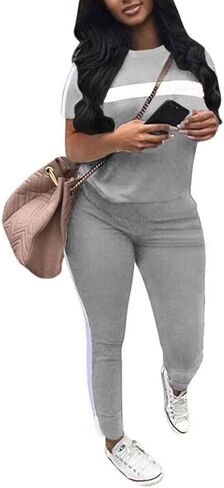 Bealin Workout Sets for Women Two Piece Outfits Summer Sweatsuits Jogger Sets Casual Tracksuit in Saudi Arabia