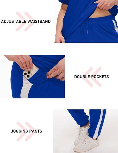 Bealin Workout Sets for Women Two Piece Outfits Summer Sweatsuits Jogger Sets Casual Tracksuit in Saudi Arabia
