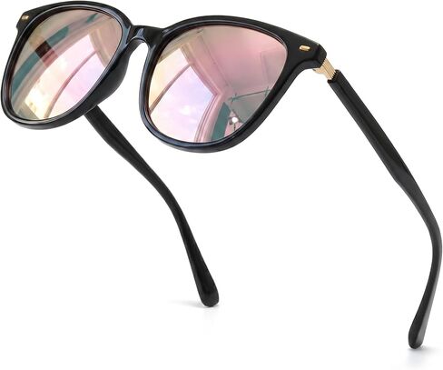 نظارة شمسية مستقطبة للسيدات Hasfox® | ظلال مربع حماية الأشعة فوق البنفسجية | عكس Sunnies العصرية الأنيقة | مع القضية in Saudi Arabia