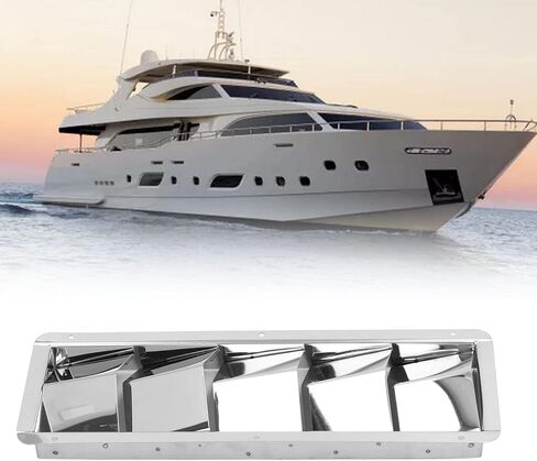 5 Slots Boat Louvered Vent, Boat Louvered Vent Stainless Steel Anti Corrosive Corrode Resistants Marine Vent for Yachts in Kuwait
