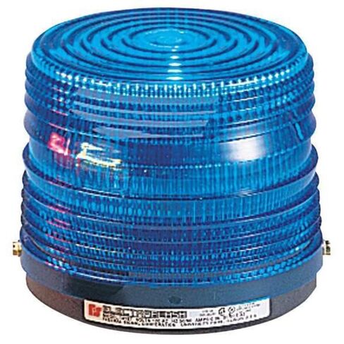 إشارة تحذيرية من Federal Signal 141ST-024B Electra Flash Strobe، فلاش فردي، تركيب على السطح، 24 VDC، أزرق in Kuwait