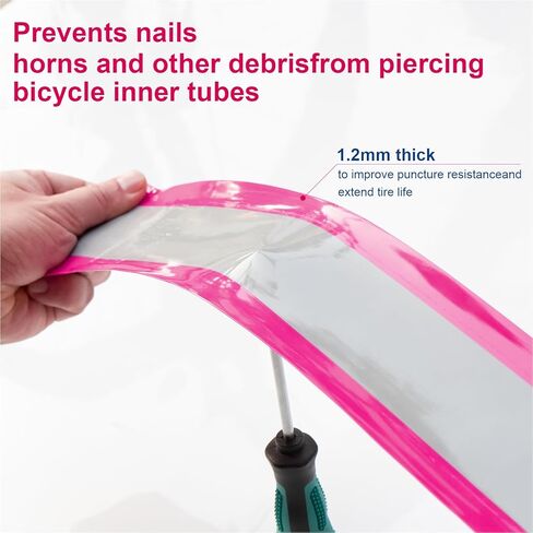بطانة إطار الدراجة ذاتية اللصق، دراجة جبلية/طريق، واقي مسطح للثقب، حماية مضادة للثقب لـ 16 20 24 26 27.5 29 x1.75/1.95/2.125/2.4/3/4/5 MTB ebike 700c إطار سميك in Kuwait