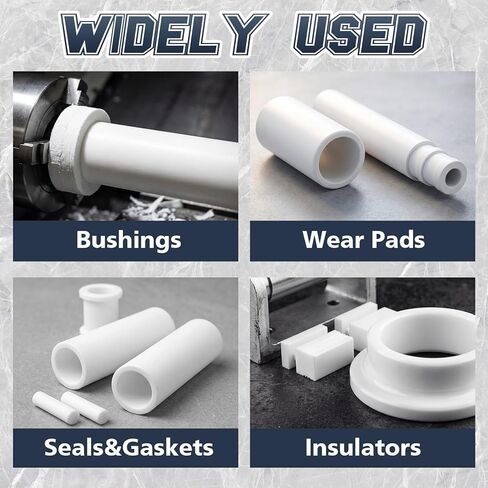 2 قطعة 1 × 12-RD قضيب PTFE الأبيض، 1 بوصة قطر × 12 بوصة قضيب بلاستيكي PTFE للمعالجة الميكانيكية للأجزاء المختلفة والختم الميكانيكي in Kuwait