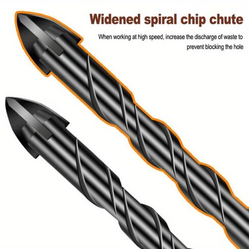 12pcs Masonry Drill Bit Set -High Cobalt Drill Bit Set Size 1/8"" to 1/2"" - for Tile, Glass, Metal, Ceramic, Plastic- for Professionals & DIY Enthusiasts - Ideal Gift for Home Improvement Projects in Saudi Arabia