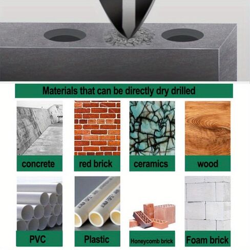 12pcs Masonry Drill Bit Set -High Cobalt Drill Bit Set Size 1/8"" to 1/2"" - for Tile, Glass, Metal, Ceramic, Plastic- for Professionals & DIY Enthusiasts - Ideal Gift for Home Improvement Projects in Saudi Arabia