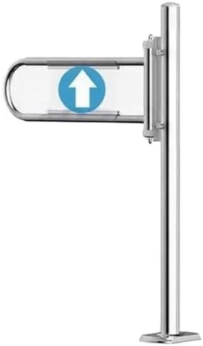 Automatic Swing Gate - 2-Way Metal Safety Entrance for Supermarkets & Warehouses 90° Opening Barricade Door Red 50x100cm - Secure Access Solution in Saudi Arabia