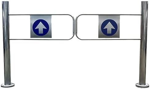 باب من الفولاذ المقاوم للصدأ باتجاه واحد لمحلات السوبر ماركت، بوابة أمان متأرجحة أوتوماتيكية، جهاز الدخول والخروج، بوابة للمشاة للمتجر/المتجر/العداد، in Kuwait