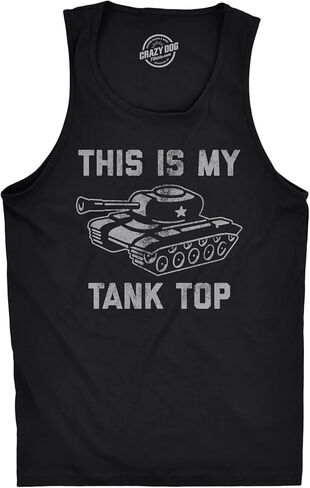 Mens This is My Tank Top Fitness Tank Funny Army Military Tank Joke Sleeveless Tee for Guys in Saudi Arabia