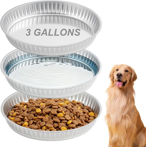 Zonon 3 Pcs Galvanized Steel Pan 3 Gallon Galvanized Drain Pan for Feeder Livestock, Oil Change Bright Zinc Corrosion-Resistant Finish in Saudi Arabia