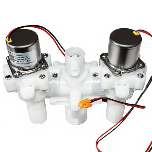 بيديت المرحاض الذكي 12 فولت تيار مستمر، مشعب صمام مياه ذو ملف لولبي مزدوج، OE# ZNF-DC12V (طراز الملصق ZNF-A)، 0.5-8 بار، عرض النبض 30 مللي ثانية، 3 منافذ مترابطة، التحكم في التتابع، التحقق من دبوس الموصل in Saudi Arabia