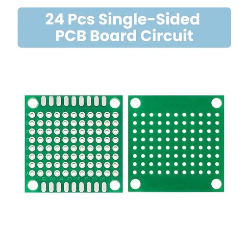 24 قطعة من دوائر لوحات PCB مقاس 1.2 × 1.2 بوصة، نموذج أولي من جانب واحد للحام والمشروعات الإلكترونية، بديل لوح التجارب القابل للحام in Kuwait