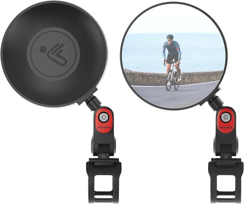 مرآة الرؤية الخلفية للسكوتر متوافقة مع Ninebot من Segway جميع KickScooters MAX G30 G2 G3 ZT3 Pro GT3 F3 E3 (باستثناء Air T15)، مرايا الرؤية الخلفية ذات الرؤية الواسعة القابلة للتعديل، الملحقات الأصلية 2 حزمة in Kuwait