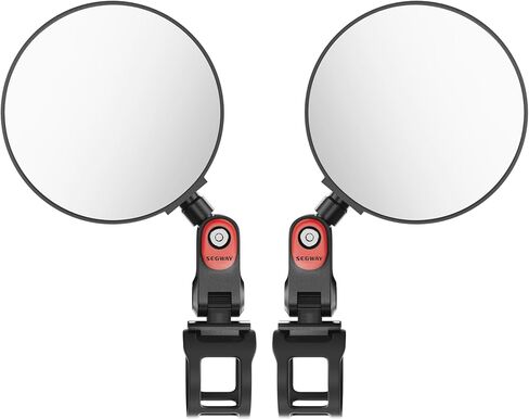 مرآة الرؤية الخلفية للسكوتر متوافقة مع Ninebot من Segway جميع KickScooters MAX G30 G2 G3 ZT3 Pro GT3 F3 E3 (باستثناء Air T15)، مرايا الرؤية الخلفية ذات الرؤية الواسعة القابلة للتعديل، الملحقات الأصلية 2 حزمة in Kuwait