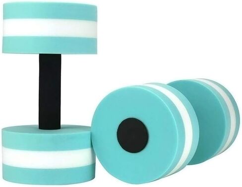 Set of 2 Water Dumbbells Aerobics Swimming Pool Dumbbells for Exercise, Sports Aquatic Exercise Dumbbells Set Foam Dumbbells Fitness Resistance Barbells Float Water Aerobics Equipment for Weight Loss in Saudi Arabia