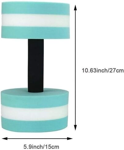 Set of 2 Water Dumbbells Aerobics Swimming Pool Dumbbells for Exercise, Sports Aquatic Exercise Dumbbells Set Foam Dumbbells Fitness Resistance Barbells Float Water Aerobics Equipment for Weight Loss in Saudi Arabia