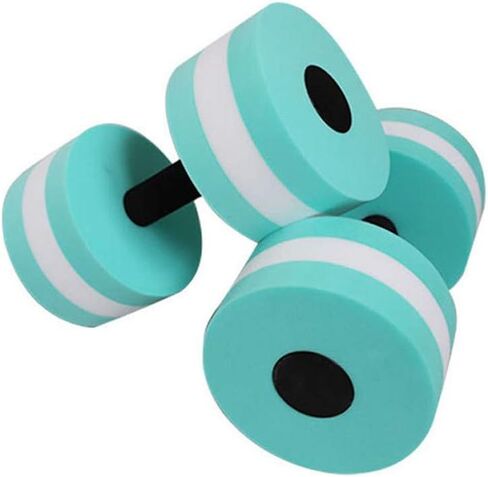 Set of 2 Water Dumbbells Aerobics Swimming Pool Dumbbells for Exercise, Sports Aquatic Exercise Dumbbells Set Foam Dumbbells Fitness Resistance Barbells Float Water Aerobics Equipment for Weight Loss in Saudi Arabia
