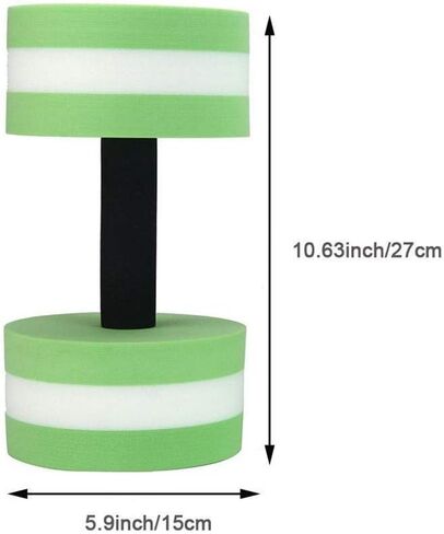 Set of 2 Water Dumbbells Aerobics Swimming Pool Dumbbells for Exercise, Sports Aquatic Exercise Dumbbells Set Foam Dumbbells Fitness Resistance Barbells Float Water Aerobics Equipment for Weight Loss in Saudi Arabia