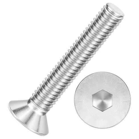 60 قطعة من براغي ذات رأس مسطح - [M3-0.5 x 14]، 304 مسامير غاطسة من الفولاذ المقاوم للصدأ 18-8، فضي، للسيارات وإصلاح الأثاث والمعدات الصناعية والإصلاحات المؤقتة in Kuwait