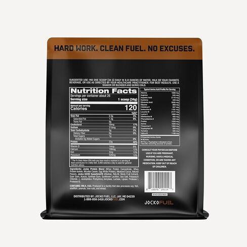 Jocko Fuel Whey Protein Powder, Chocolate Milkshake, 22g Protein, Digestive Enzymes + Probiotic Blend, No Sugar Added, with Essential Amino Acids + Electrolyte Minerals, 26 Servings in Saudi Arabia