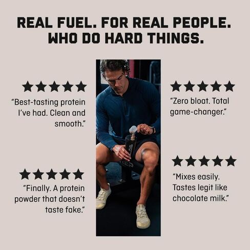 Jocko Fuel Whey Protein Powder, Chocolate Milkshake, 22g Protein, Digestive Enzymes + Probiotic Blend, No Sugar Added, with Essential Amino Acids + Electrolyte Minerals, 26 Servings in Saudi Arabia