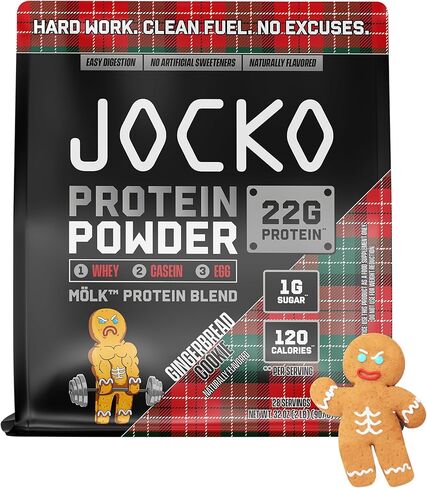 Jocko Fuel Whey Protein Powder, Chocolate Milkshake, 22g Protein, Digestive Enzymes + Probiotic Blend, No Sugar Added, with Essential Amino Acids + Electrolyte Minerals, 26 Servings in Saudi Arabia
