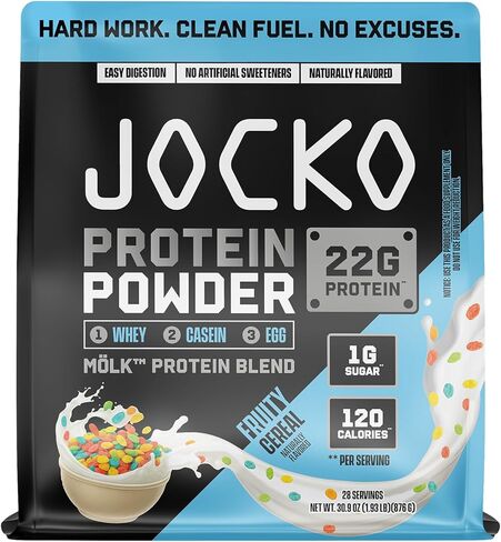 Jocko Fuel Whey Protein Powder, Chocolate Milkshake, 22g Protein, Digestive Enzymes + Probiotic Blend, No Sugar Added, with Essential Amino Acids + Electrolyte Minerals, 26 Servings in Saudi Arabia