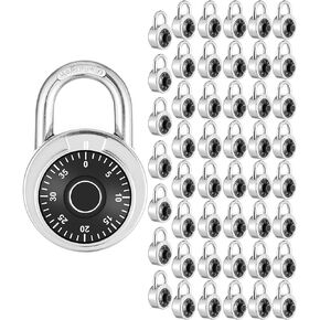 Combination Padlock 1 Pack, 50 mm (2") Black Dial Fixed Dial with Different Combinations,for Gym & Locker,School,Toolbox,and More in Saudi Arabia
