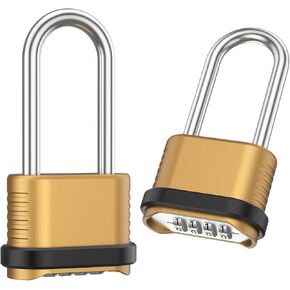 8 Pcs Outdoor Combination Lock Weatherproof, 4 Digit Zinc Alloy Combination Locks Pad Locks 105mm Long Combination Lock Outdoor for Home Gate Courtyard Gate Warehouse Garage Storage Units Gym Lockers in Kuwait