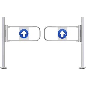 بوابة متأرجحة أوتوماتيكية ثنائية الاتجاه لسلامة السوبر ماركت والمستودعات - 120x100 سم مع فرامل متأرجحة مثالية للمناطق ذات الحركة المرورية العالية ومدخل متاجر البارات in Kuwait