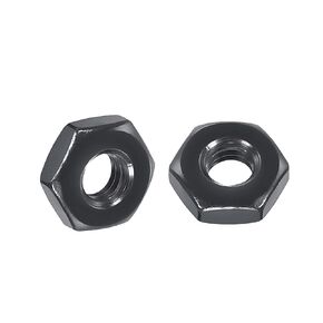 50 قطعة من صواميل سداسية - [#10-24] 304 من الفولاذ المقاوم للصدأ 18-8 (A2-70) صواميل للإصلاح الميكانيكي والتجميع، صامولة خيط خشن قياسية، لمسة نهائية من أكسيد الأسود، أسود in Kuwait