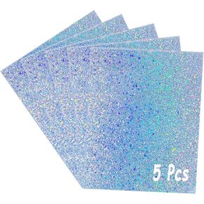 Glitter Acrylic Sheets 1/8" Thick for Laser Cutting and Engraving, Translucent Cast Acrylic for Crafts, Invitation Blanks, Signs, Festival Decorations (6, Assorted, 7.87"x7.87") in Kuwait