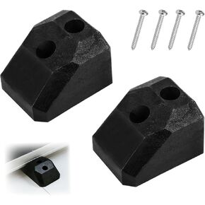 مجموعة أدوات إيقاف البوابة العائمة وحارس الباب، سدادة باب بوابة عائمة شديدة التحمل وحامل لبوابات سطح القارب، تمنع تلف الأثاث، مجموعة أدوات سهلة التركيب مكونة من قطعتين مع براغي (أسود) in Kuwait