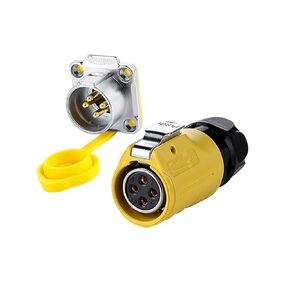 LP-20 أنثى ذكر مقاوم للماء مقبس الطيران 4 دبوس أصفر عكس IP68 موصل UL (مقعد عام شفة) in Kuwait