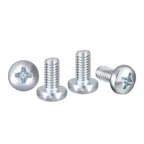 مسامير آلة رأس المقلاة من ميتاليكسيتي فيليبس (M6-1x12) 10 قطع، براغي تثبيت رأس المقلاة من الفولاذ الكربوني - لتركيب نافذة الباب المنزلي الكهربائية DIY، مطلية بالزنك in Kuwait