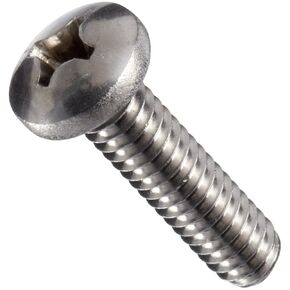 Stainless Steel Machine Screw, Plain Finish, Pan Head, Phillips Drive, 5/8" Length, #6-32 Threads (Pack of 100) in Saudi Arabia