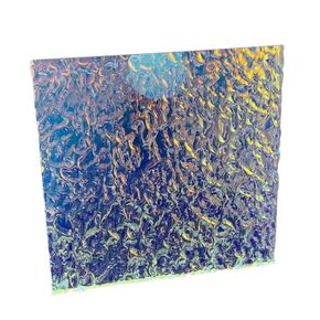 Rainbow Stone Pattern Acrylic Sheet,Radiant Reflections Acrylic Board,Iridescent Acrylic Sheets (1/8'', 7.87''x7.87'') in Kuwait