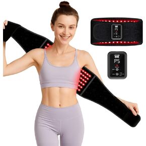 Red Light Belt, Rechargeable Red Infrared Light Device with Massage and Timer, Wearable Cordless 660nm&850nm Dual-Wavelength Wrap Belt for Back, Abdomen, Joints & Muscle in Saudi Arabia