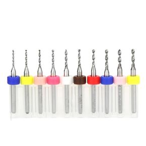 10Pcs 1.1-2.0mm PCB Drill Bit Tungsten Steel Carbide Drills for Metal CNC Hole Drilling Tools 1/8 Inch Fixed Shank(PCB 2.0mm 10pcs) in Kuwait