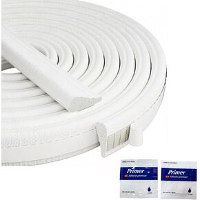 سدادة باب لتجريد الطقس من الفوم على شكل حرف V، أبيض بطول 20 قدم، سدادة مسودة، عزل للفجوات، عازل للصوت، ذاتي اللصق، مقاوم للماء ومقاوم للطقس للأبواب الخارجية والداخلية in Kuwait